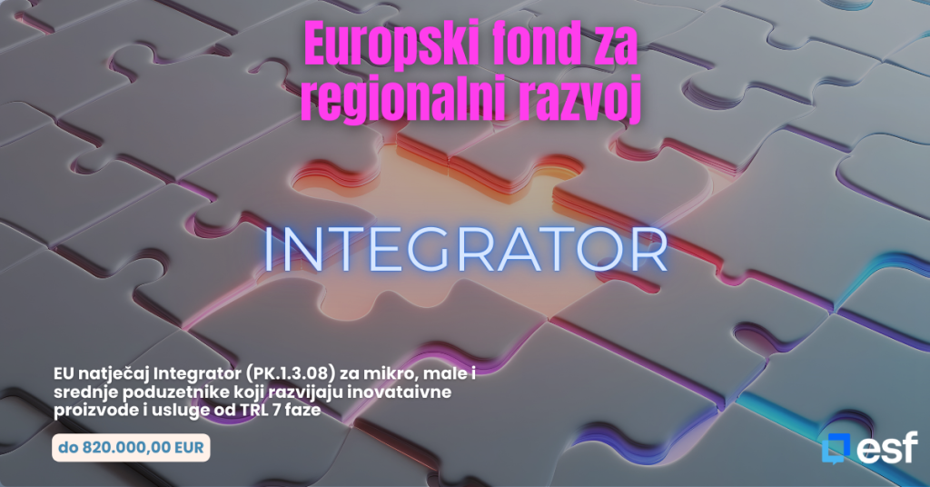 Ova slika prikazuje osvnovne informacije za natječaj Integrator.